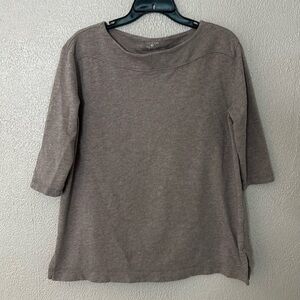 Women’s Lands End Medium Petite Brown Classic Top